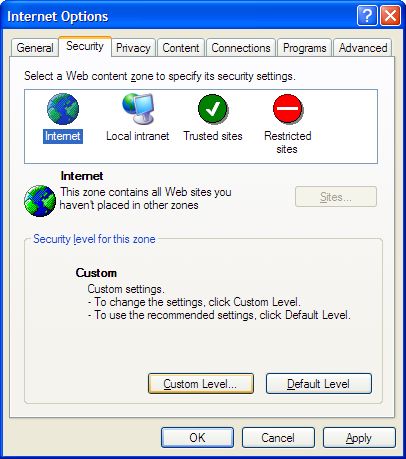 Chybové hlásenie IE Chybové hlásenie IE